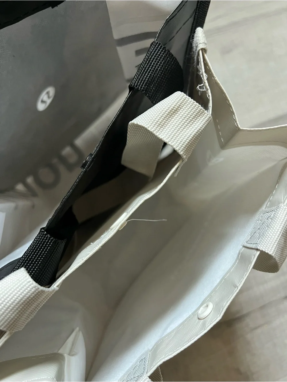 LULULEMON athletica SET OF Two  Everyday Tote - Black & Cream
